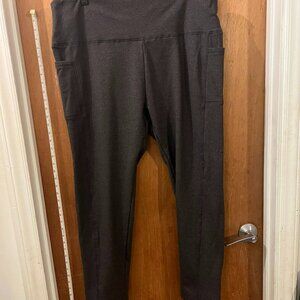 Size 5X - Thick Dark Gray Work Out Leggings